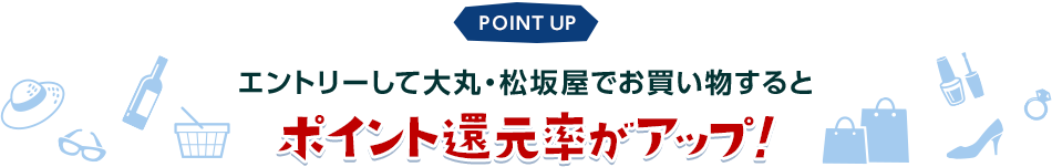 【POINT UP】エントリーして大丸・松坂屋でお買い物するとポイント還元率がアップ!